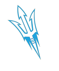 blue pitchfork logo